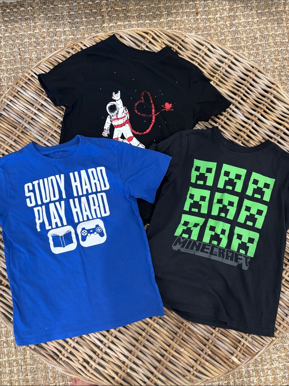 Place Boys Graphic Tee Set - Black, Blue, Green